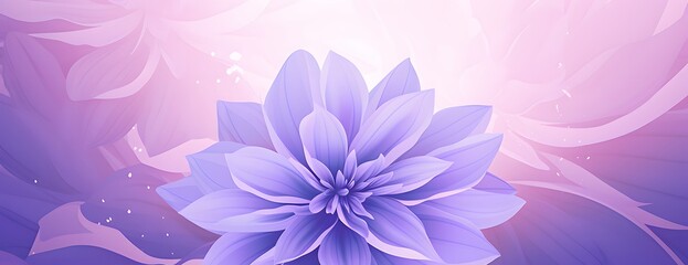 purple background, light purple flower in the center