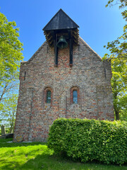 Fototapeta na wymiar Old church in Jannum in Friesland
