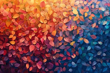 An autumm color leaves textured background 