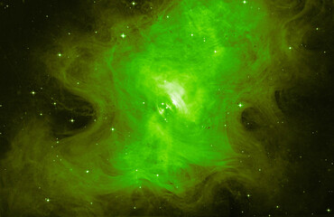 Crab Nebula. Digital Enhancement of an image by NASA