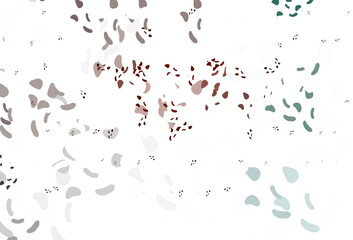 Light Red vector pattern with chaotic shapes.