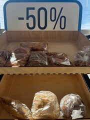 Sale of bread 50 percent