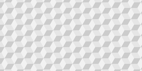 Abstract cubes geometric tile and mosaic wall or grid backdrop hexagon technology wallpaper background. white and gray geometric block cube structure backdrop grid triangle texture vintage design.