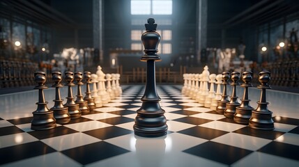 Imagine a crismis-themed chess tournament with AI-generated chess pieces competing in a visually...