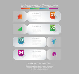 Presentation business infographic template with 4 options.