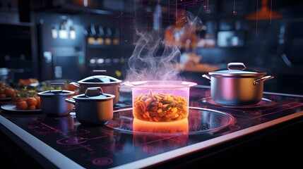 Imagine a crismis-themed virtual cooking competition where AI chefs compete to create the most innovative and visually appealing algorithmically generated dishes