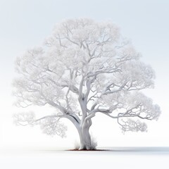 tree on white background 