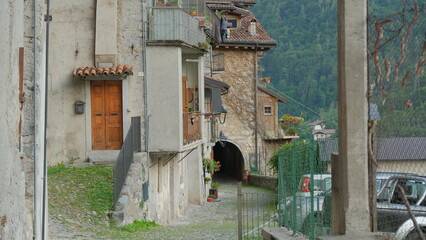 La cittadina di Bagolino in provincia di Brescia, Lombardia, Italia.