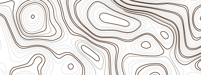 Topographic wave and curve line contour map background. Abstract wavy topographic map and curved lines background. Abstract geographic wave grid line map. Vector illustration. - obrazy, fototapety, plakaty