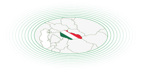 Hungary oval map.