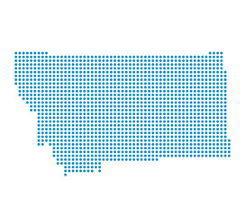 Map of Montana state from dots - 779972506
