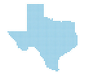 Map of Texas state from dots - 779972588