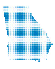 Map of Georgia state from dots - 779973116