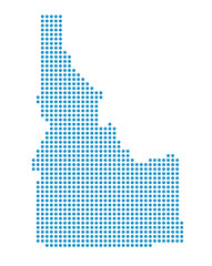 Map of Idaho state from dots