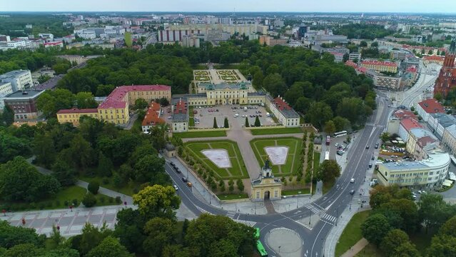 Great Gate Palac Branickich Bialystok Brama Wielka Gryf Aerial View Poland