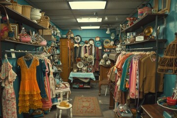 Interior of a thrift shop