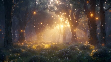 Enchanted Forest Twilight Magic./n