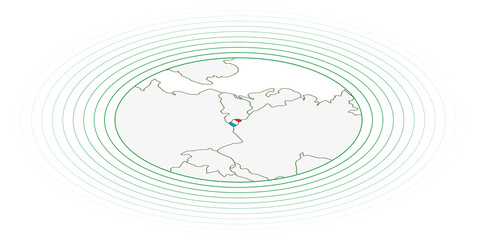 Luxembourg oval map.