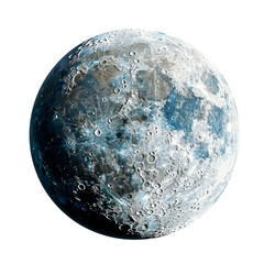 A high quality photograph of a Moon. Isolated on transparent background.