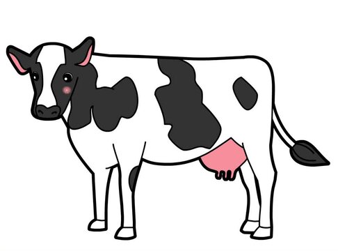 cow flat vector style motion	