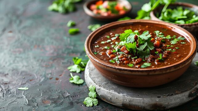 Mole is a spicy sauce of Mexican cuisine made from several types of peppers (ancho chili, mulata chili, pasilla chili).