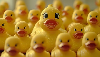 Lead to success,  rubber duck look for strategy to win business concept, business rubber duck 