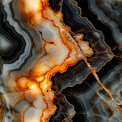 Black onyx with quartz stone slab with light light shining through the stone