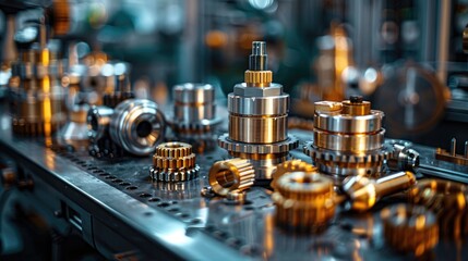 Mechanical Engineer Inspecting Machine Parts. Engineer working with machine Maintenance machine, mechanical engineering portrait working teamwork. Generative AI