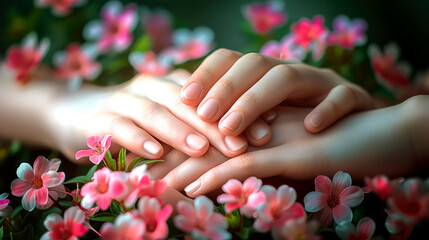 Fototapeta premium Young Woman’s Hands with Clean Skin