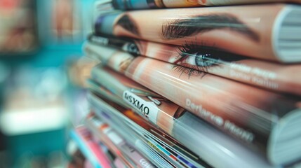 Stack of different magazines