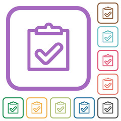 Checklist outline simple icons