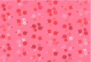 Light Red vector hand painted pattern.