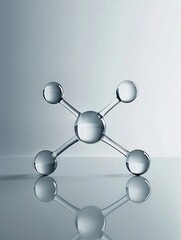 A sleek, simple image of a fluoride molecule, set against a clean background, representing the role of fluoride in tooth decay prevention