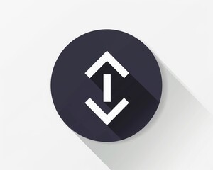 An icon of a downward arrow piercing a circle, the universal symbol for download, presented cleanly and clearly