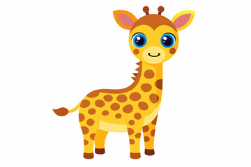 cute-giraffe-with-blue-eyes-on-white-background