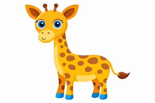 cute-giraffe-with-blue-eyes-on-white-background