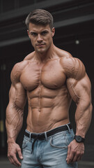 Fototapeta na wymiar Powerful Images of Muscular Men to Get Your Heart Racing