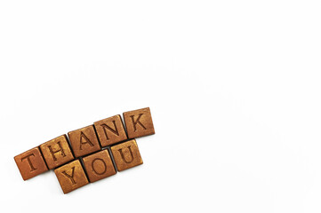 Thank you very much. a word on a white background.