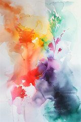 A vibrant explosion of colored powder against a light background, capturing the dynamic essence of Holi, the Hindu festival of colors, background with a place for text
