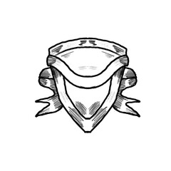 pencil sketch of transparent shield and slayer Png