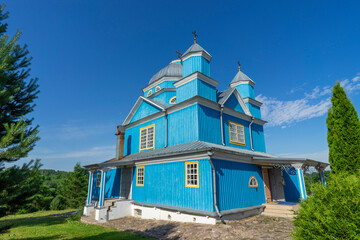Wooden Orthodox Church of the Transfiguration in the village of Smolany, Belarus