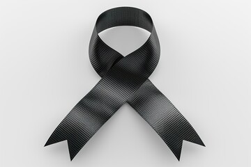 Melanoma and skin cancer detection, prevention and awareness month of May. Concept with black Ribbon