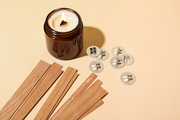 Natural Crackling Wood Wicks, Clips, Candle Hobby  
