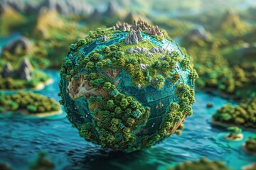 Health and beauty of the planet Earth. Ecological utopia.