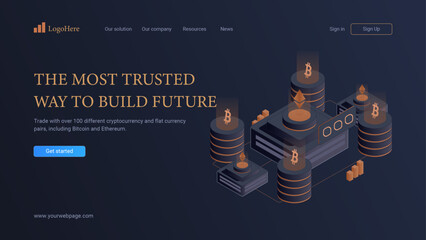 Cryptocurrency Black landing page