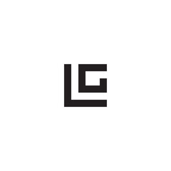 LG monogram logo with black color.