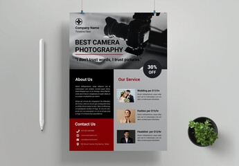 Camera Flyer Template - obrazy, fototapety, plakaty