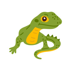 Vector illustration cute doodle baby lizard for digital stamp,greeting card,sticker,icon, design