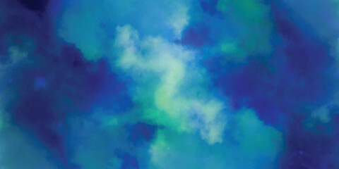 Abstract watercolor background. Blue and green background.