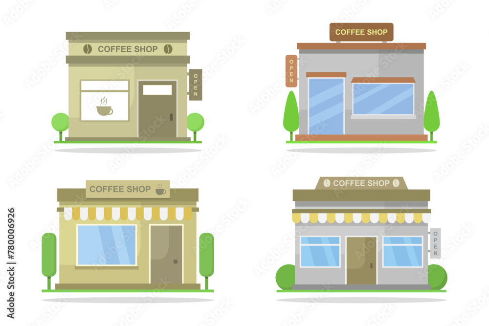 Canvas Prints coffee shop buildings